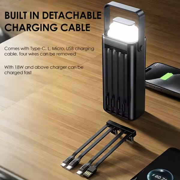 AIMAX 30000 mAh Power Bank 22.5W Fast Charging with Retractable LED Light