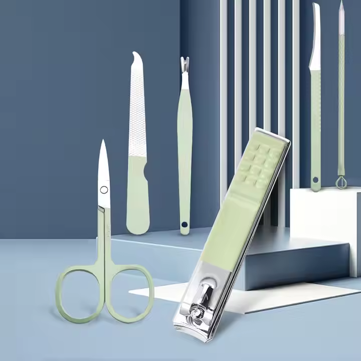 16-piece nail clipper set stainless steel nail clippers set with folding bag manicure knife set scissors beauty tools——Available in a variety of colors
