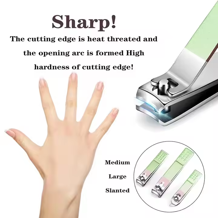 16-piece nail clipper set stainless steel nail clippers set with folding bag manicure knife set scissors beauty tools——Available in a variety of colors