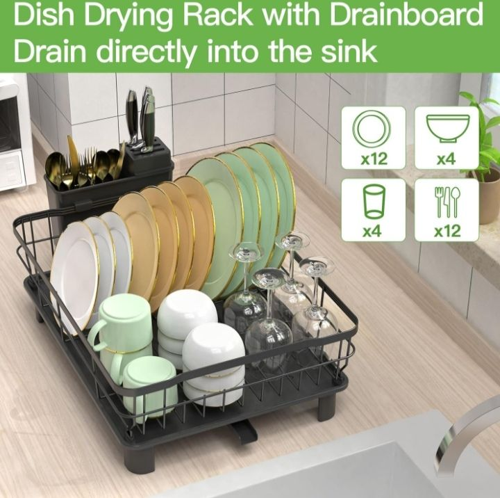 Black Kitchen Utensil Holder Dish Rack
