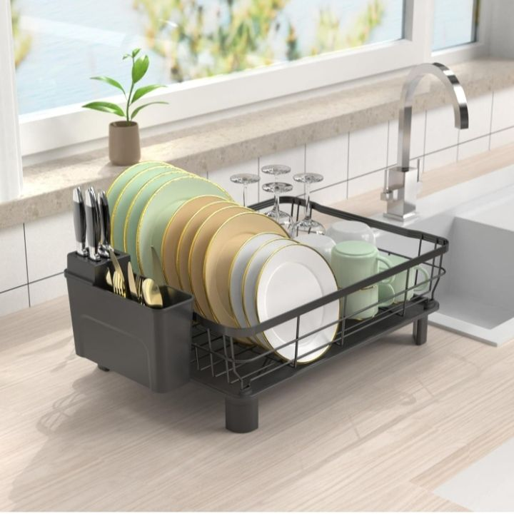 Black Kitchen Utensil Holder Dish Rack