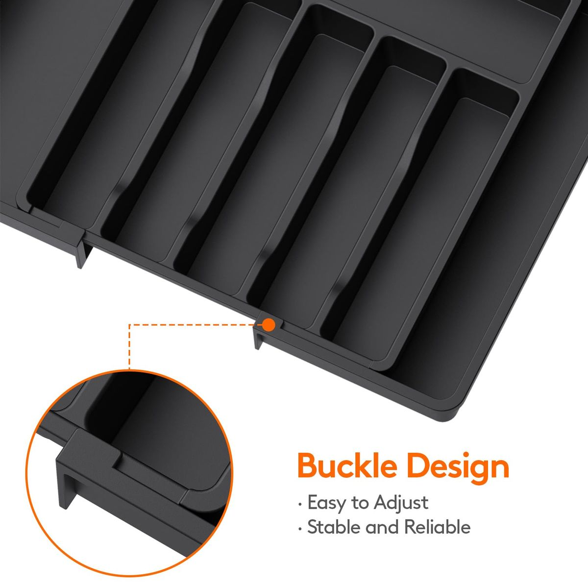 Expandable Drawer Organizer Cutlery Tray for Kitchen Organization and Storage