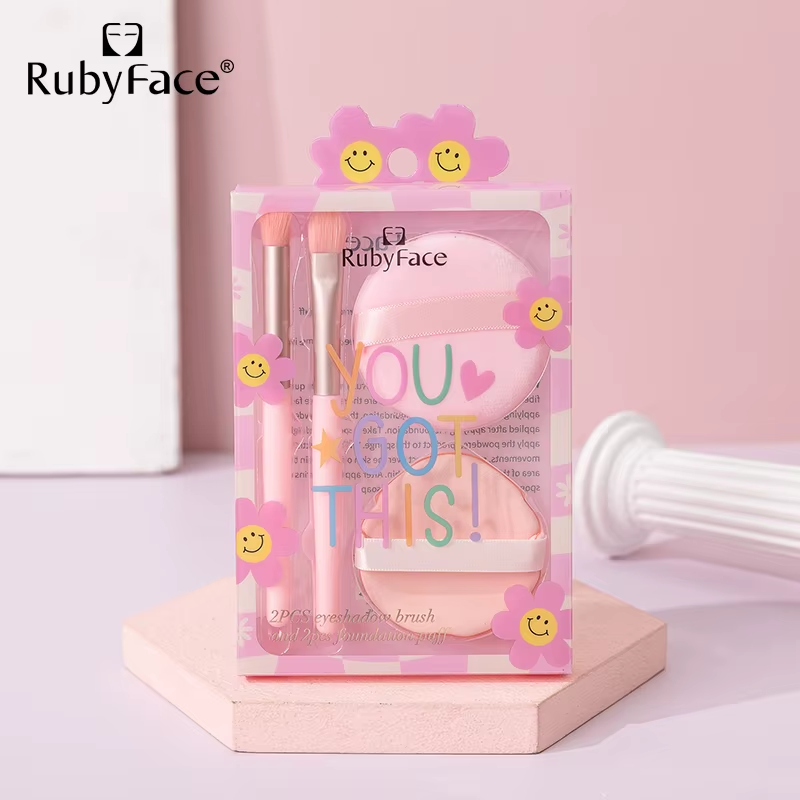 4-piece makeup sponge, sponge and brush set