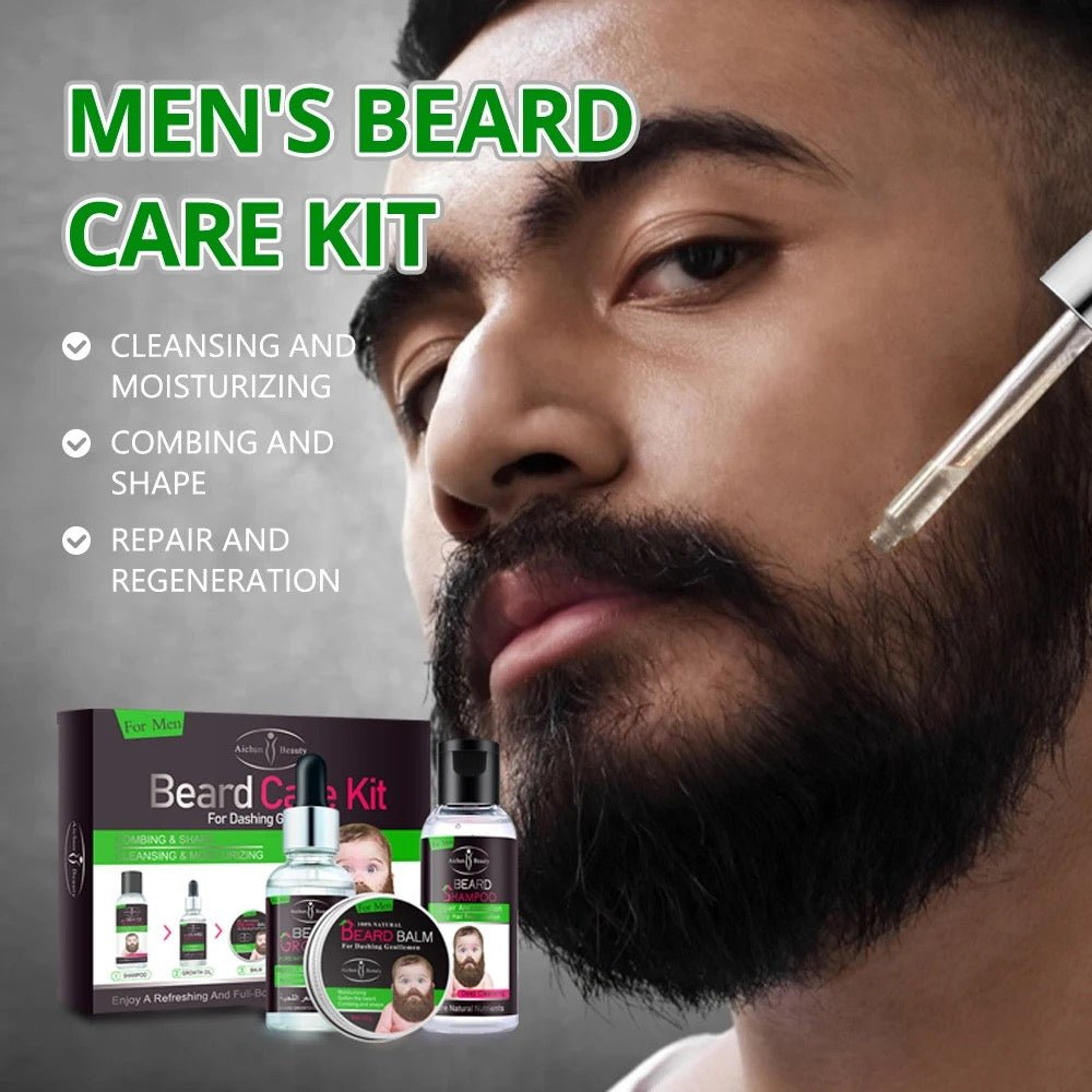 Aichun Beauty Beard Care Products And Derma Roller With Argan Oil