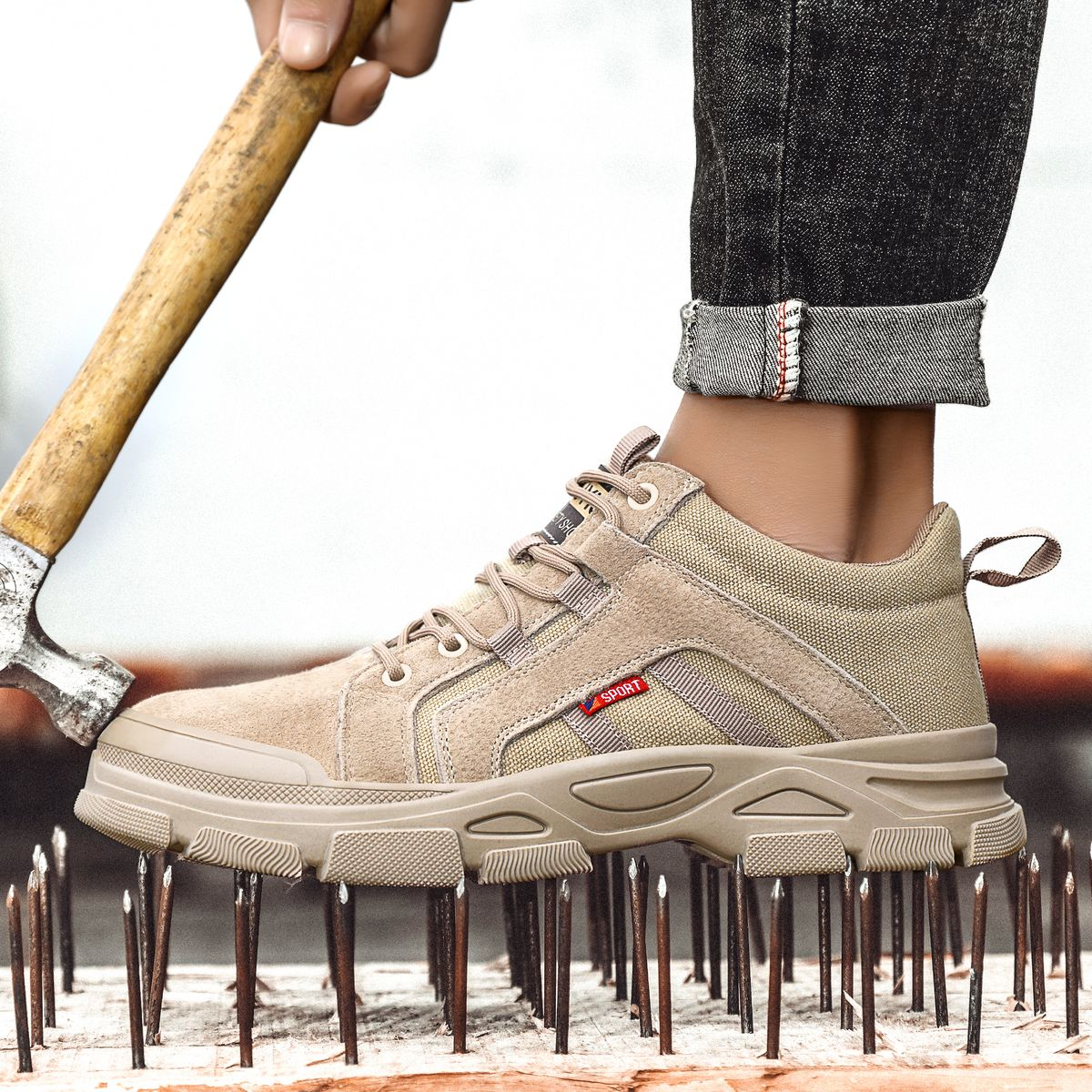 GUYISA safety shoes and boots for all seasons casual street style