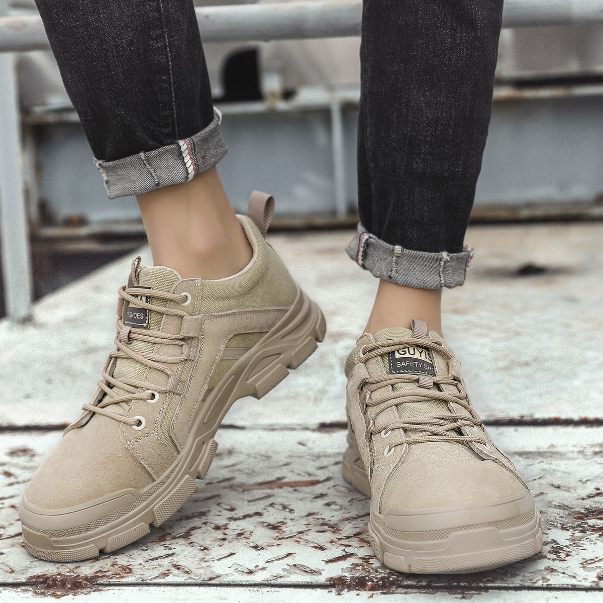 GUYISA safety shoes and boots for all seasons casual street style