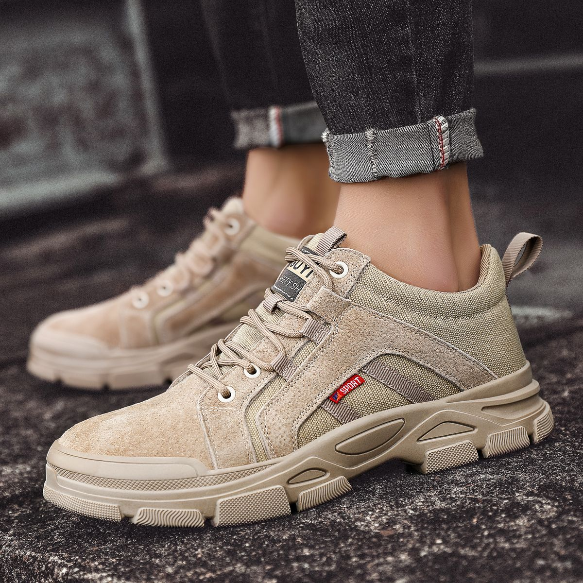 GUYISA safety shoes and boots for all seasons casual street style