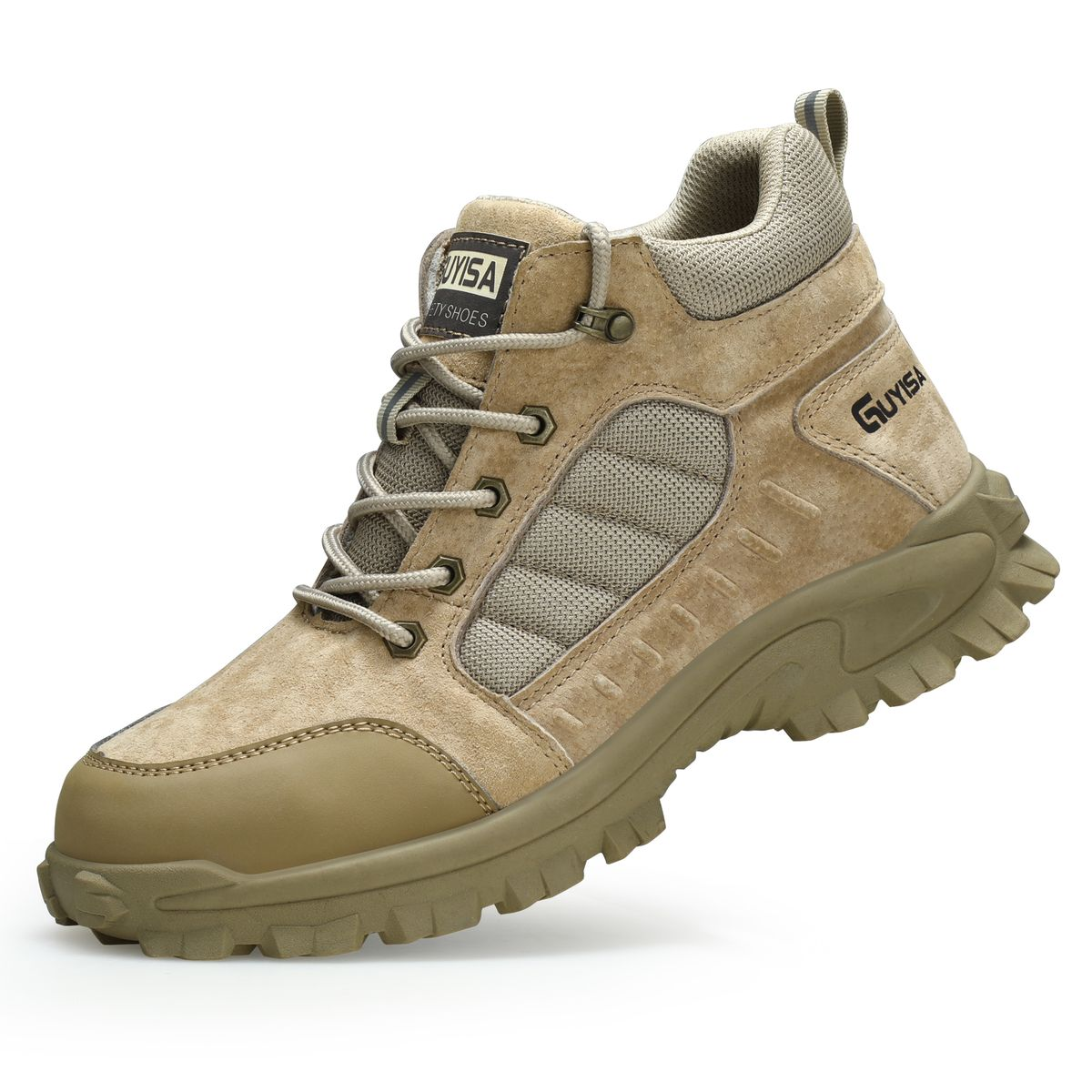 GUYISA Heavy Duty Steel Toe Safety Shoes - Smash and Puncture Resistant