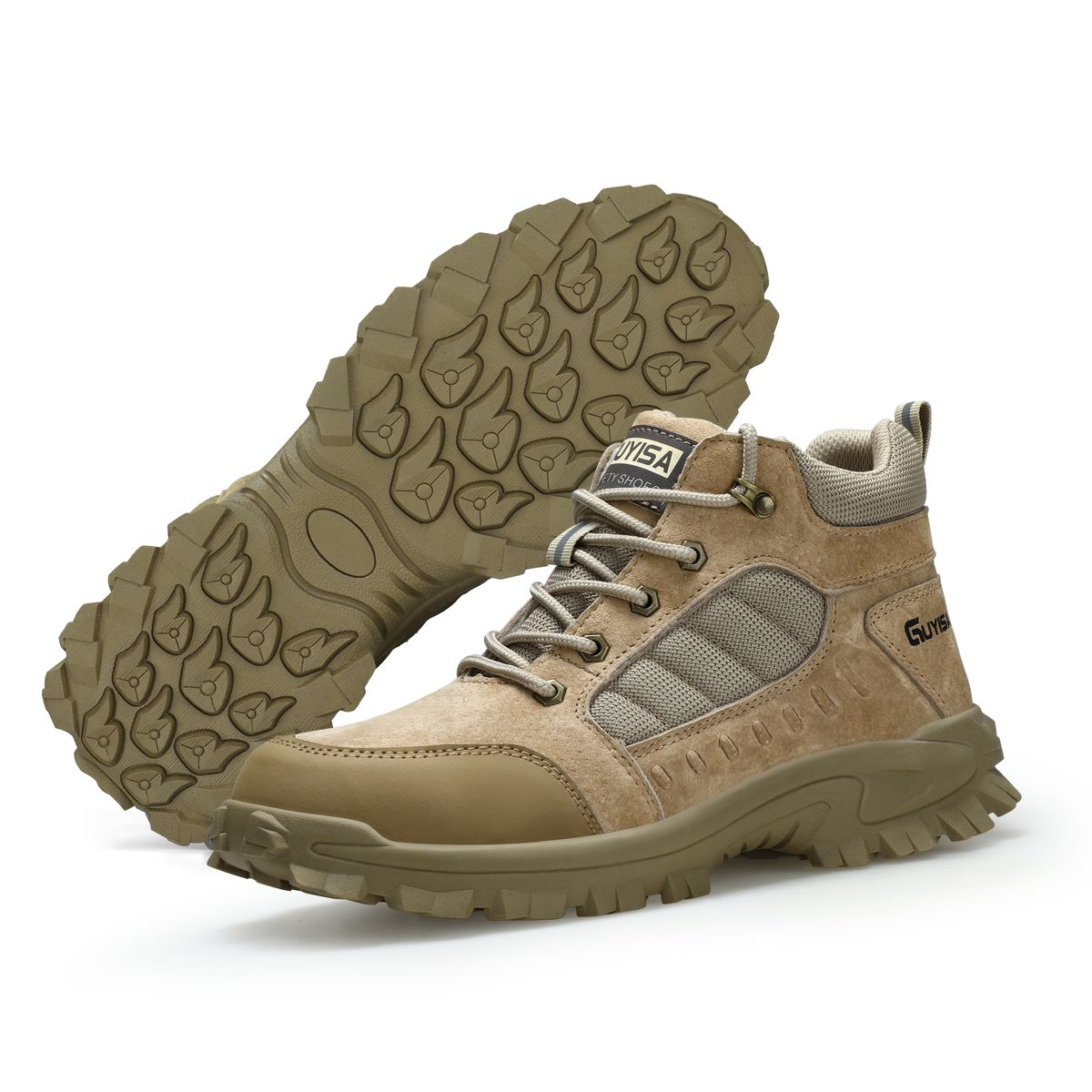 GUYISA Heavy Duty Steel Toe Safety Shoes - Smash and Puncture Resistant