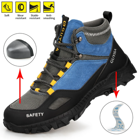 GUYISA Retro Safety Boots - Suitable for Hiking, Outdoor, Daily, Leisure, Four Seasons
