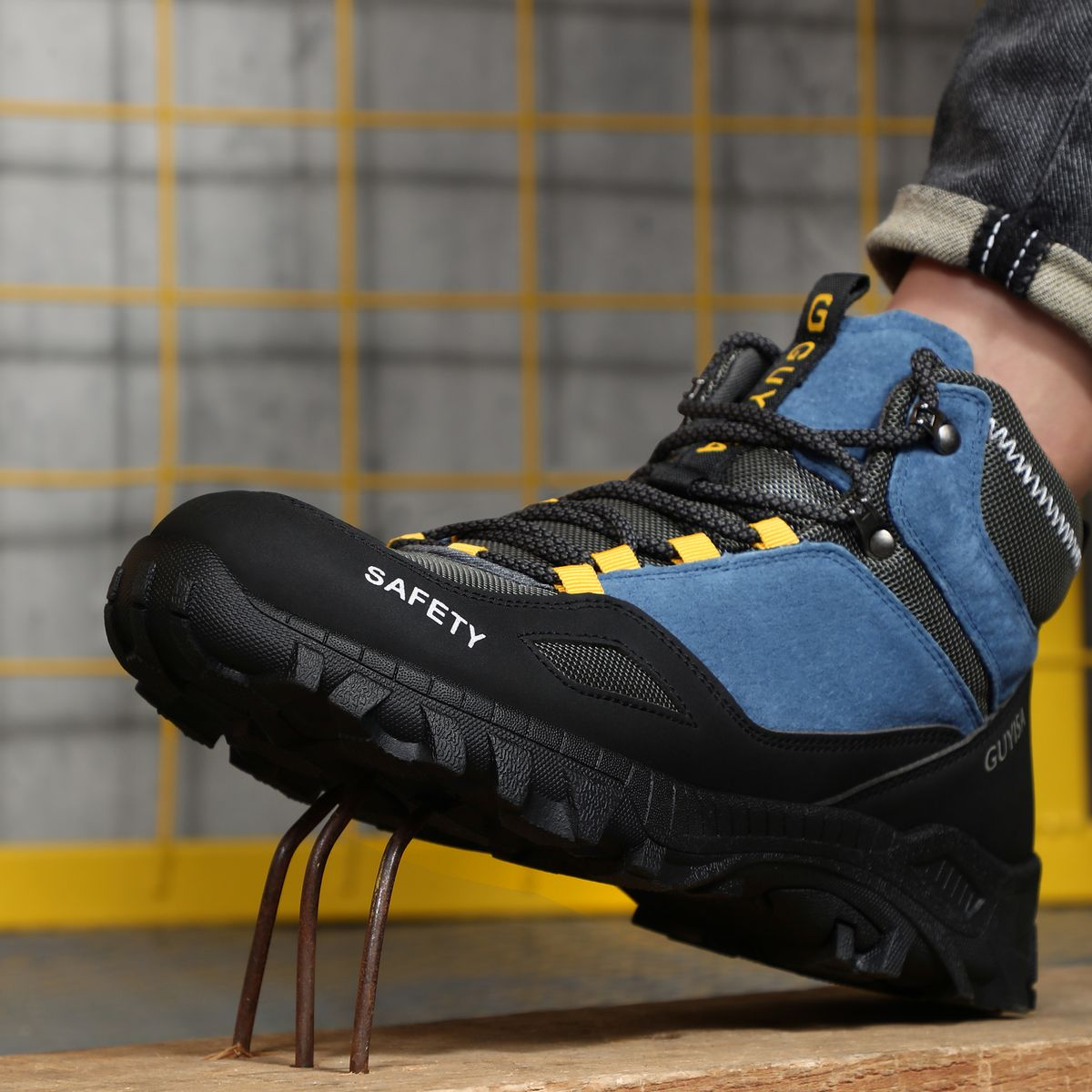 GUYISA Retro Safety Boots - Suitable for Hiking, Outdoor, Daily, Leisure, Four Seasons