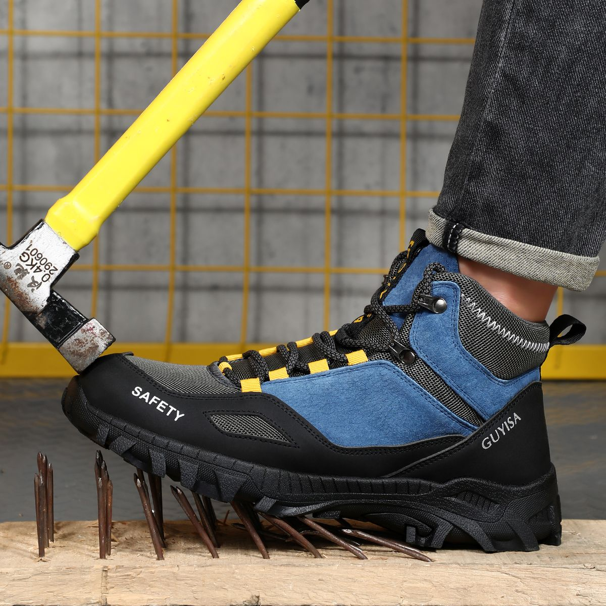 GUYISA Retro Safety Boots - Suitable for Hiking, Outdoor, Daily, Leisure, Four Seasons