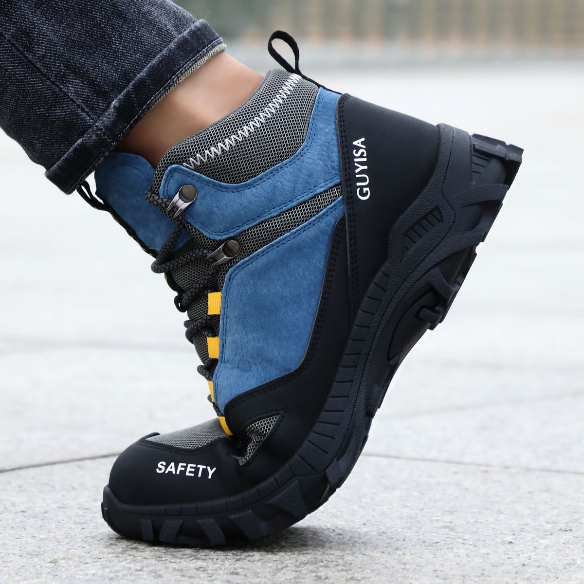 GUYISA Retro Safety Boots - Suitable for Hiking, Outdoor, Daily, Leisure, Four Seasons