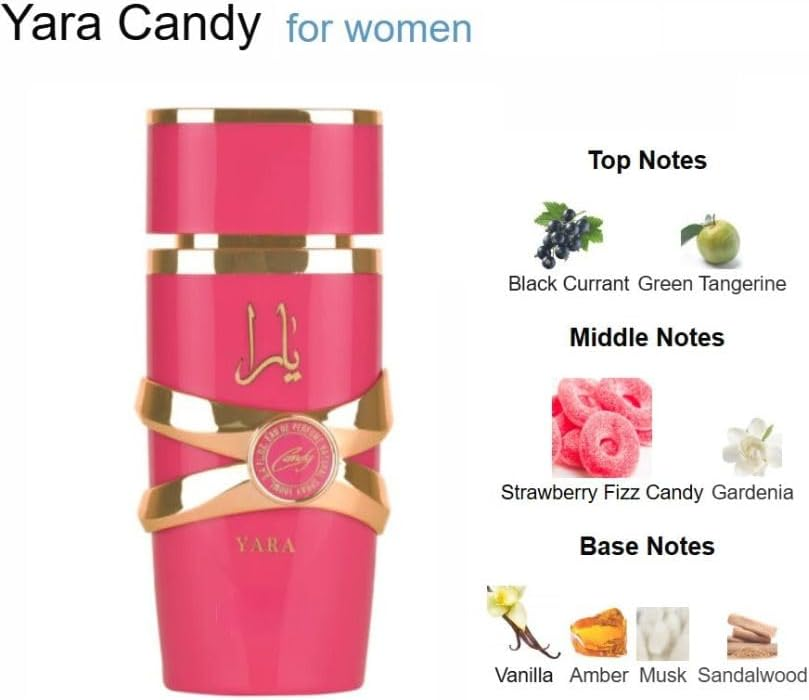 Lattafa Yara 3,4 oz / 100 ml Eau de Parfum Réveillez l'esprit d'exploration et ressentez l'exotisme