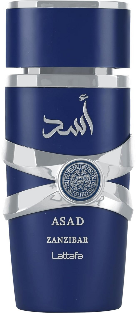 Lattafa Asad - Fresh Spicy Vanilla Coconut - Long Lasting Eau de Parfum for Men, 3.40 oz / 100 ml