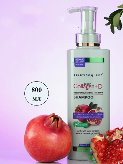 Pomegranate Shampoo with Vitamin D and Collagen 800ml