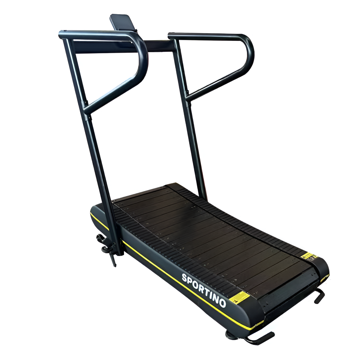 SPORTINO Home Fitness Folding Curved Non-Motorized Treadmill with Rollers and Folding Design, Easy to Store and Move, Strong Load-bearing Capacity, High-Performance Treadmill