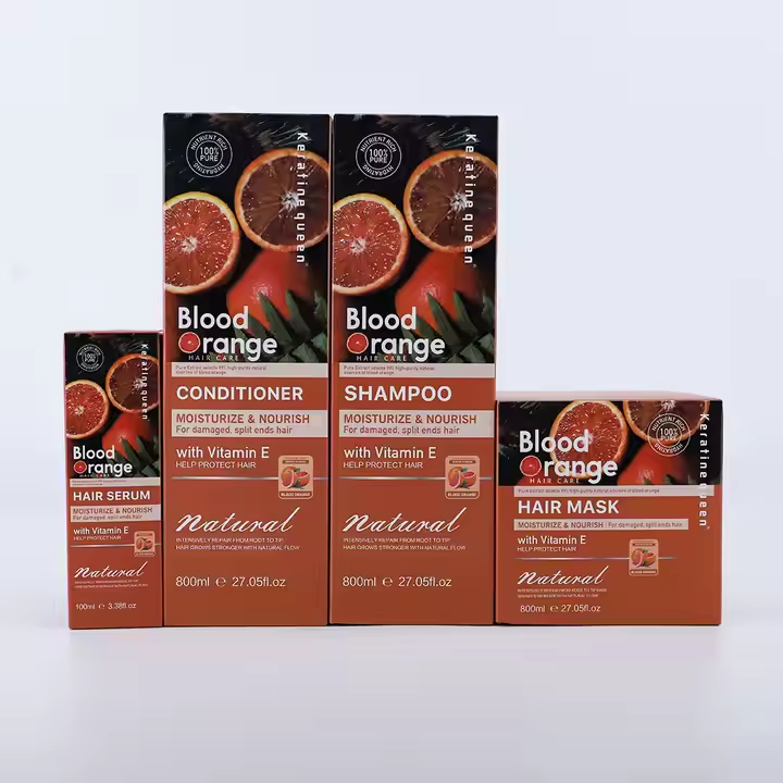 Orange Repairing Nourishing Hair Shampoo Set 4 Bottles