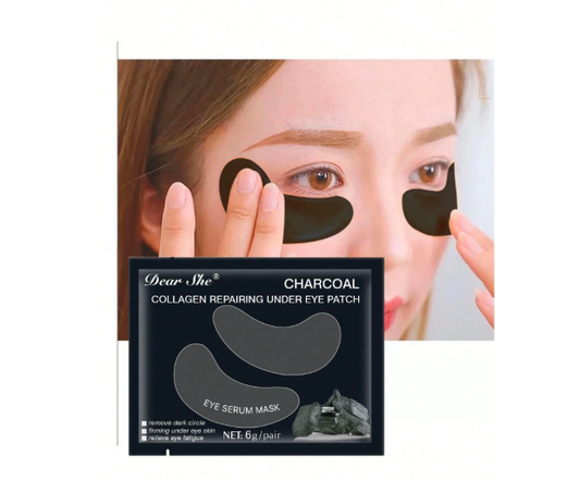 Bamboo Charcoal Collagen Eye Patches, 3 Pairs