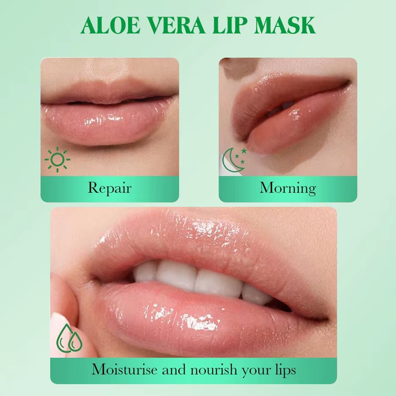 Aloe Vera Collagen Moisturizing Lip Mask, 3 Sheets