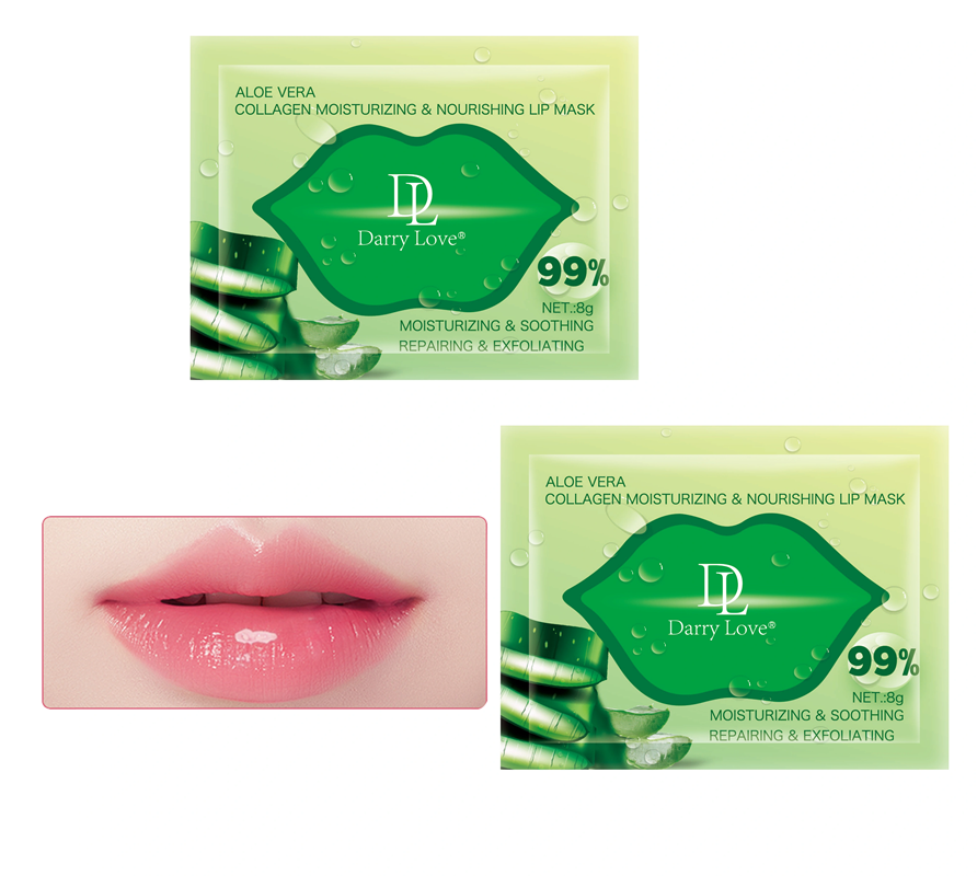 Aloe Vera Collagen Moisturizing Lip Mask, 3 Sheets