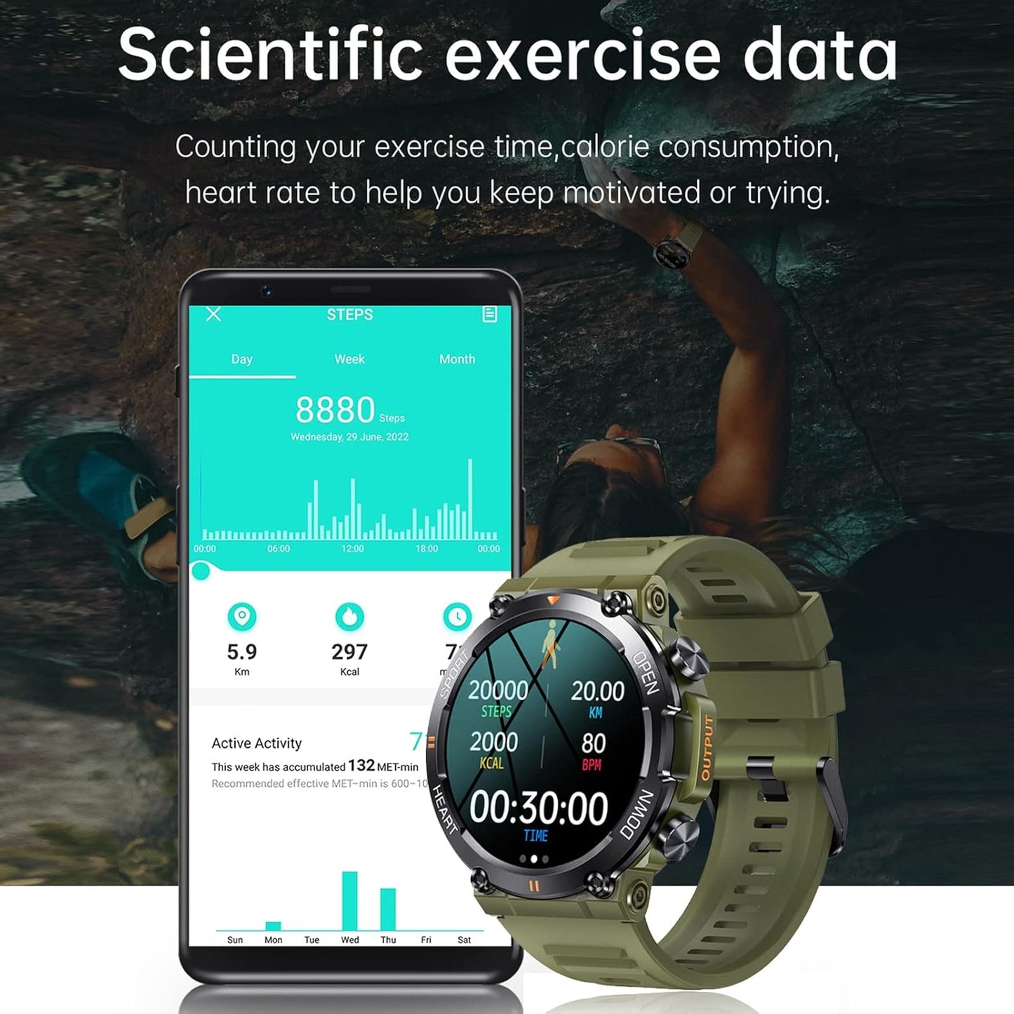 TOXIYA Senbono Smart Watch & Fitness Tracker