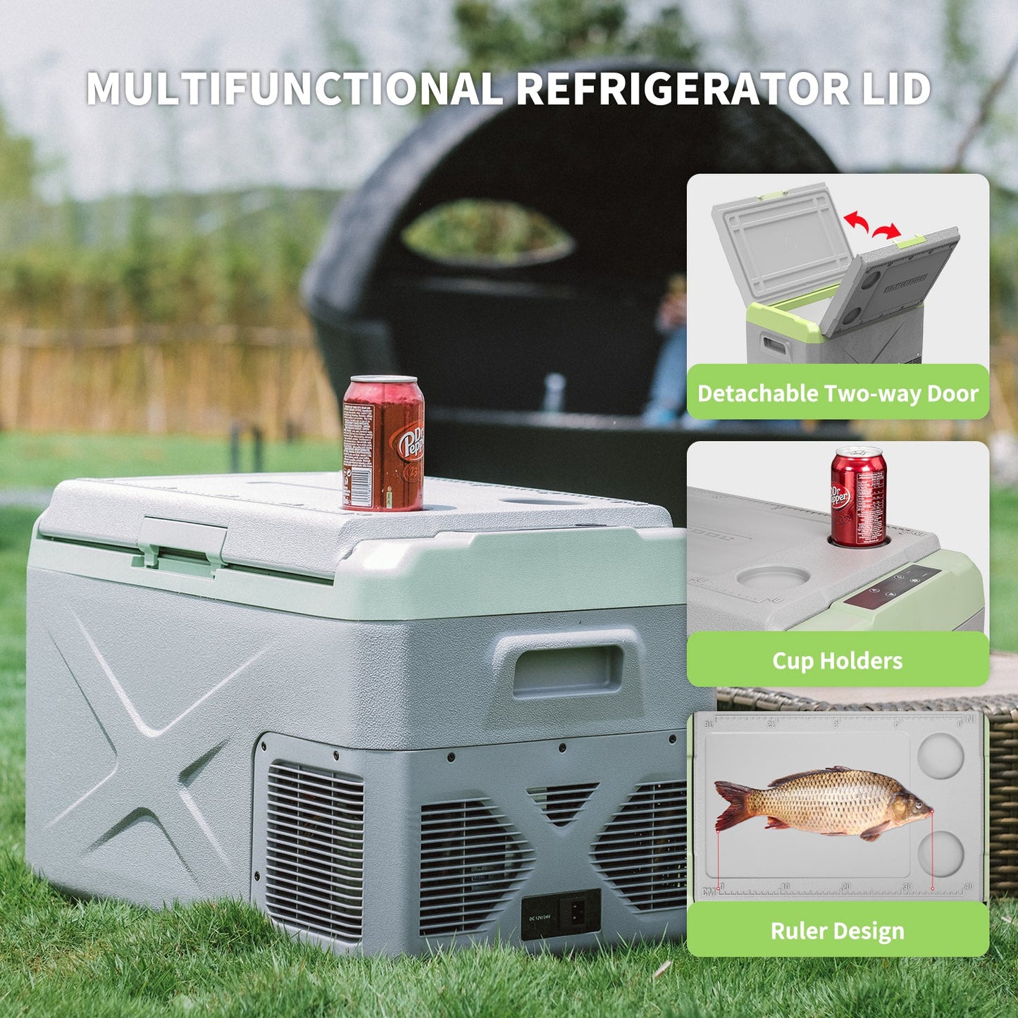 Alpicool Portable Fridge 12 Volt Car Refrigerator 30L/40L/50L Freezer for Fishing, Camping, RV, Truck, Boat-12/24V DC