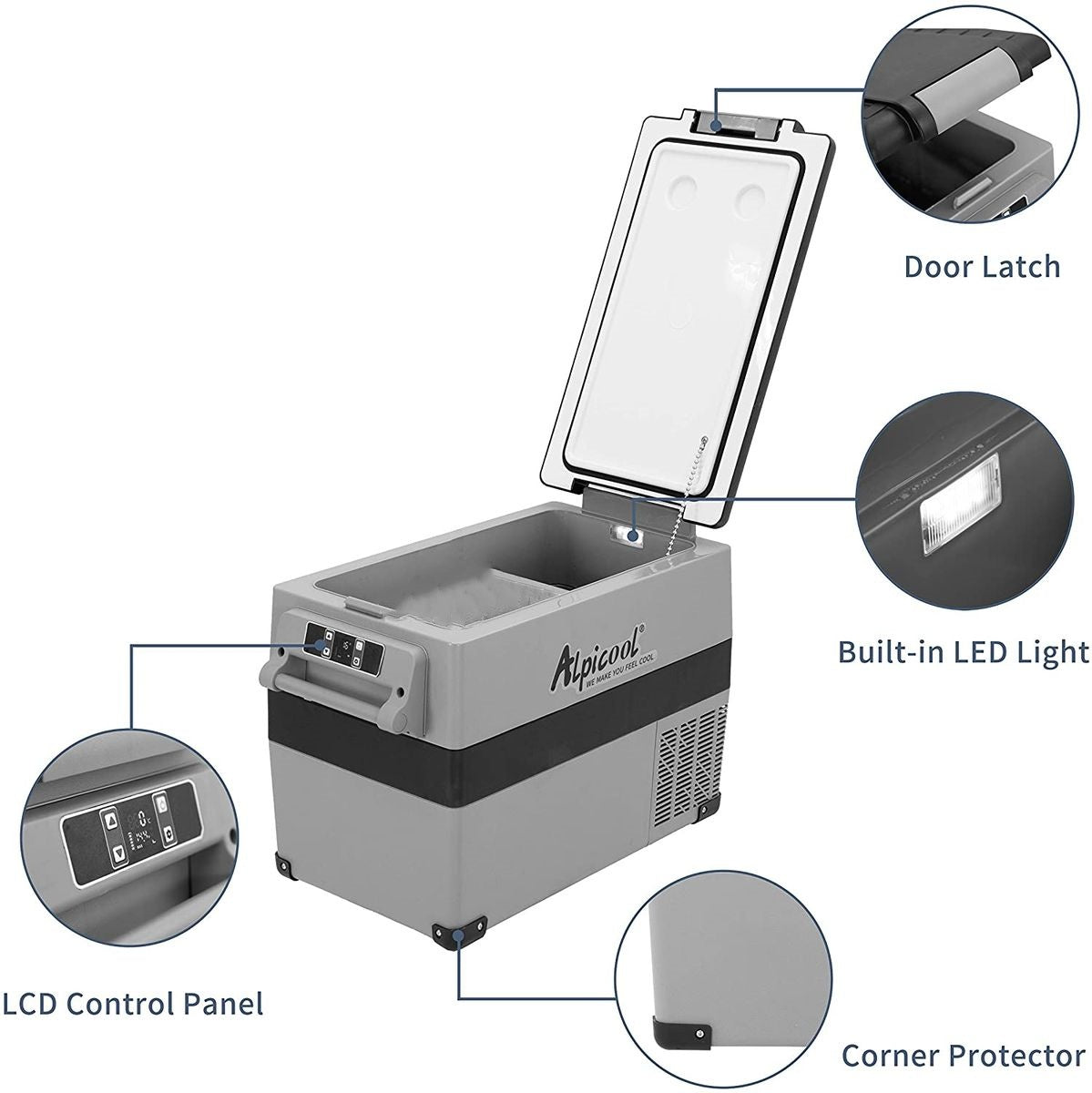 Alpicool CF55 Portable Fridge Refrigerator Car Freezer Car Fridge 12/24/230V