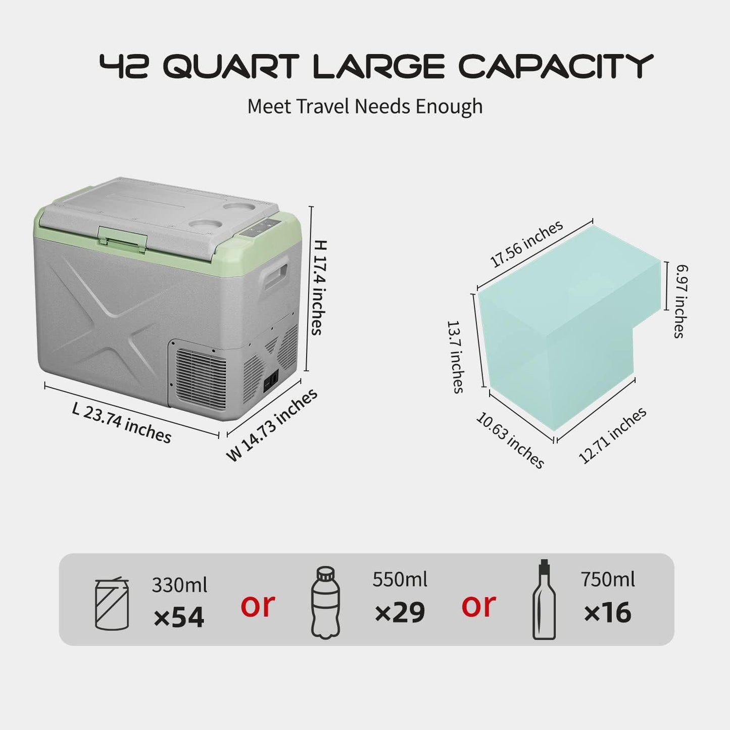 Alpicool Portable Fridge 12 Volt Car Refrigerator 30L/40L/50L Freezer for Fishing, Camping, RV, Truck, Boat-12/24V DC