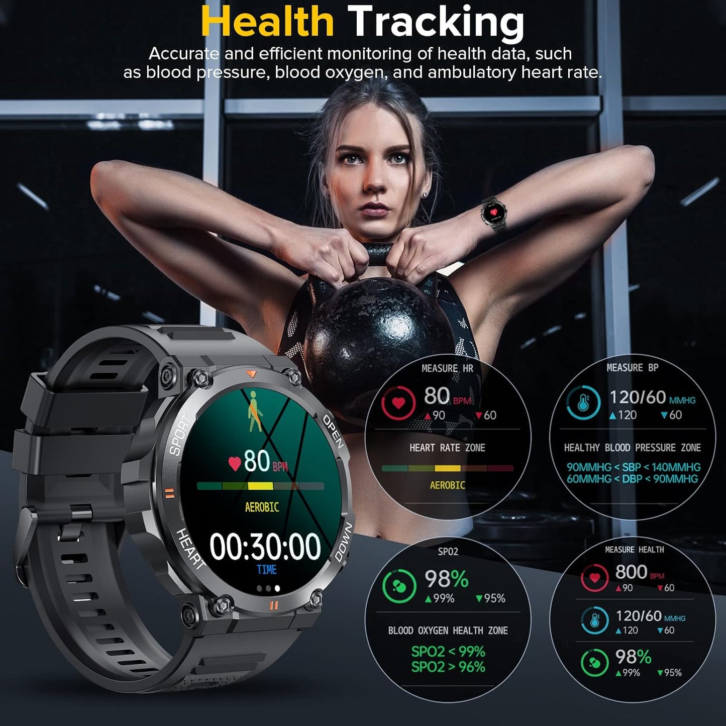 TOXIYA Senbono Smart Watch & Fitness Tracker