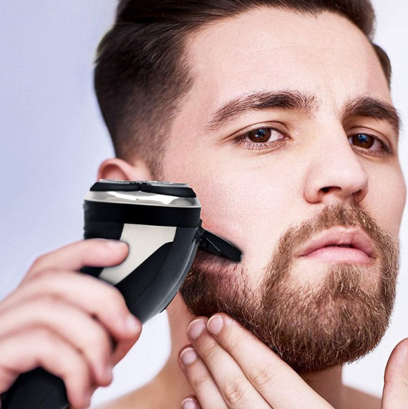 Enzo 2-in-1 Electric Shaver Waterproof Rotary Razor Pop-up Beard Trimmer