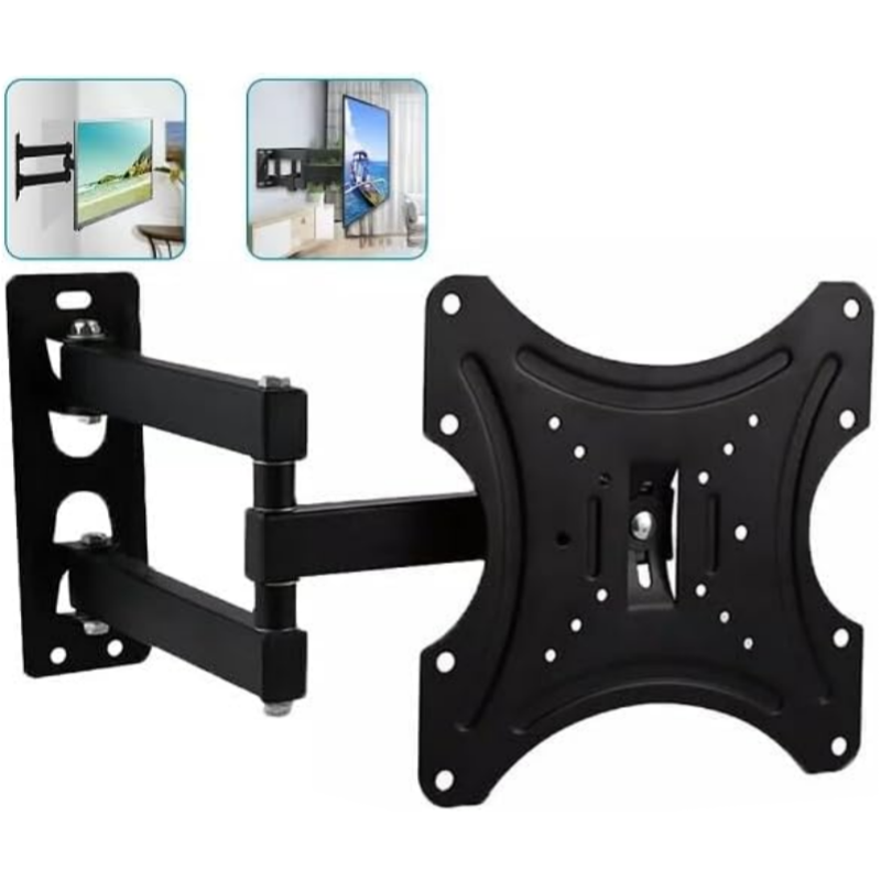 TOXIYA Tilt LCD LED TV Wall Mount Bracket, can tilt up and down 15 degrees, swivel 90 degrees, easy to install allows you to perfectly position the screen according to your application needs
