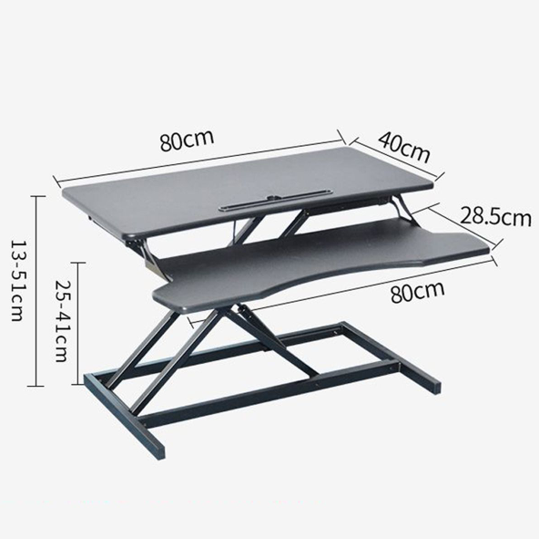 TOXIYA Height Adjustable Standing Desk Converter Stand Up Desk Riser Sit to Stand Workstation