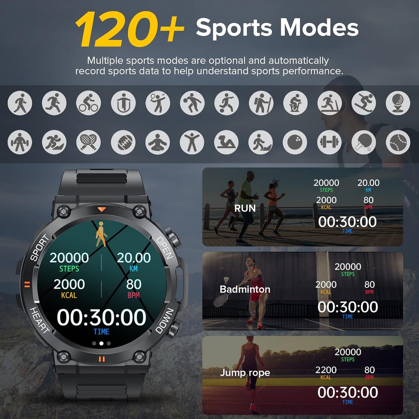 TOXIYA Senbono Smart Watch & Fitness Tracker