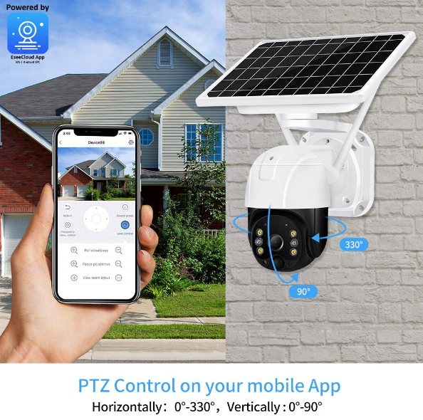Solar Powered Smart Wi-Fi Wireless Security Camera | ICSol-WiFi | EseeCloud