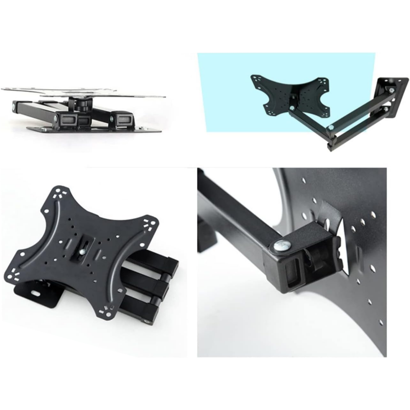 TOXIYA Tilt LCD LED TV Wall Mount Bracket, can tilt up and down 15 degrees, swivel 90 degrees, easy to install allows you to perfectly position the screen according to your application needs