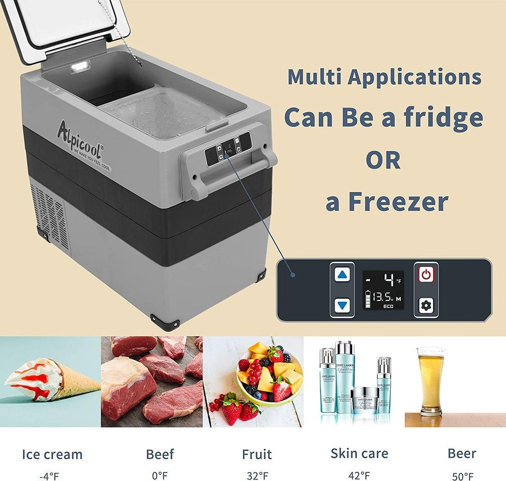 Alpicool CF55 Portable Fridge Refrigerator Car Freezer Car Fridge 12/24/230V