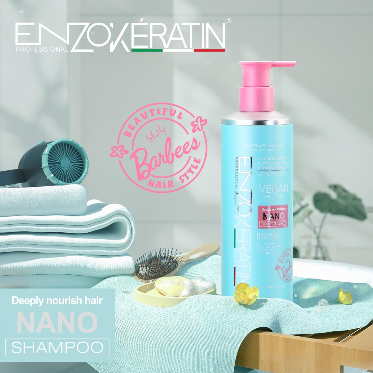 ENZO 750ml Deeply Nourish Hair Anti-frizz hair Conditioner