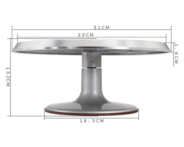 12" Aluminium Alloy Cake Rotating Turntable