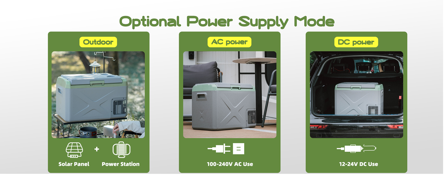 Alpicool Portable Fridge 12 Volt Car Refrigerator 30L/40L/50L Freezer for Fishing, Camping, RV, Truck, Boat-12/24V DC