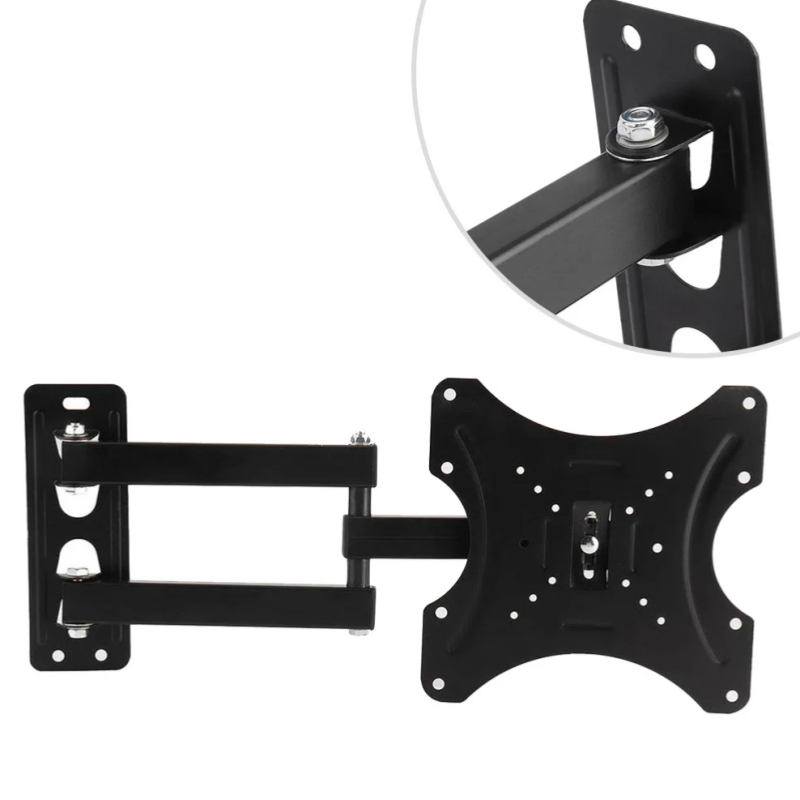 TOXIYA Tilt LCD LED TV Wall Mount Bracket, can tilt up and down 15 degrees, swivel 90 degrees, easy to install allows you to perfectly position the screen according to your application needs
