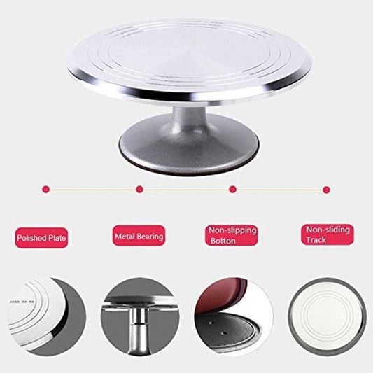 12" Aluminium Alloy Cake Rotating Turntable