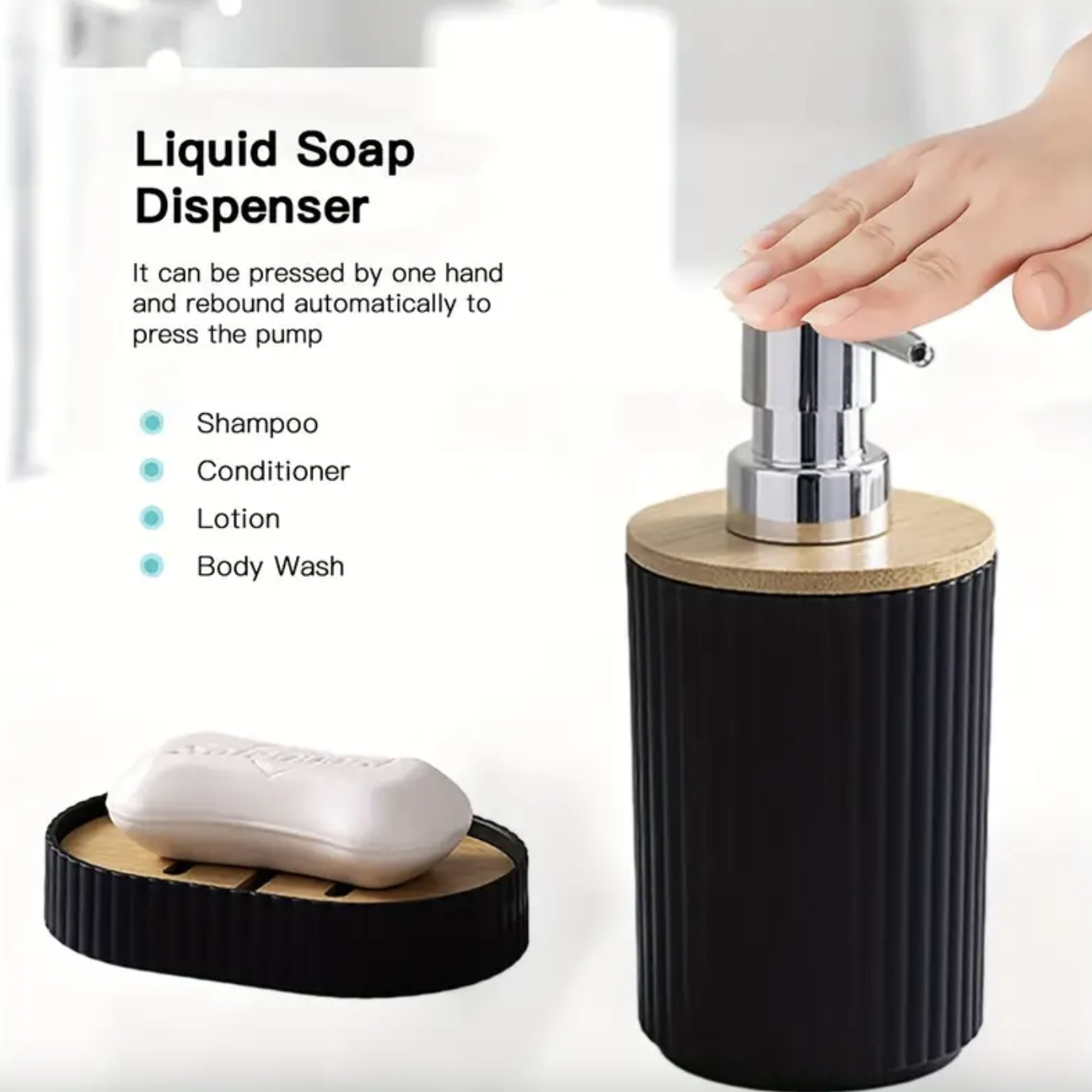 BathEssentials 6-Piece Elegant Bathroom Accessory Set
