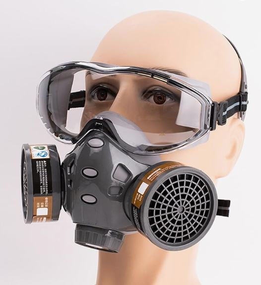 innovations Full Face Respirator Gas Mask with Integrated Goggles
