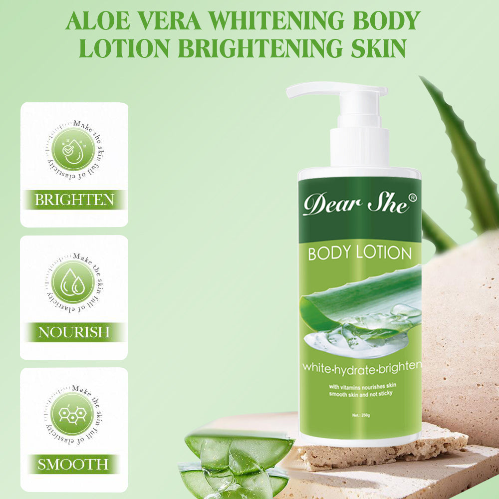 Natural plant aloe vera body lotion vitamin nourishing smooth whitening moisturizing skin cream 250g