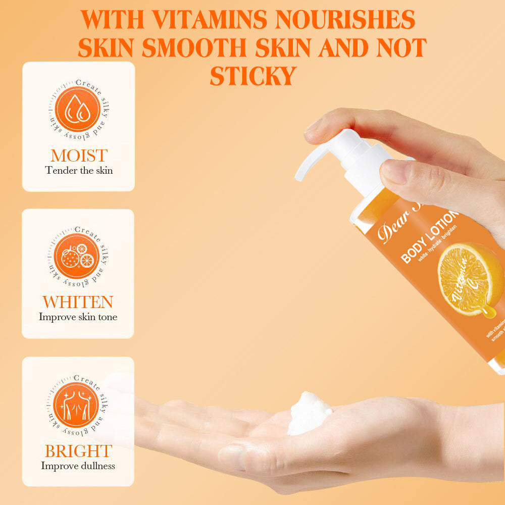 Vitamin C, moisturizing, whitening, brightening, nourishing and smoothing body lotion, 250g