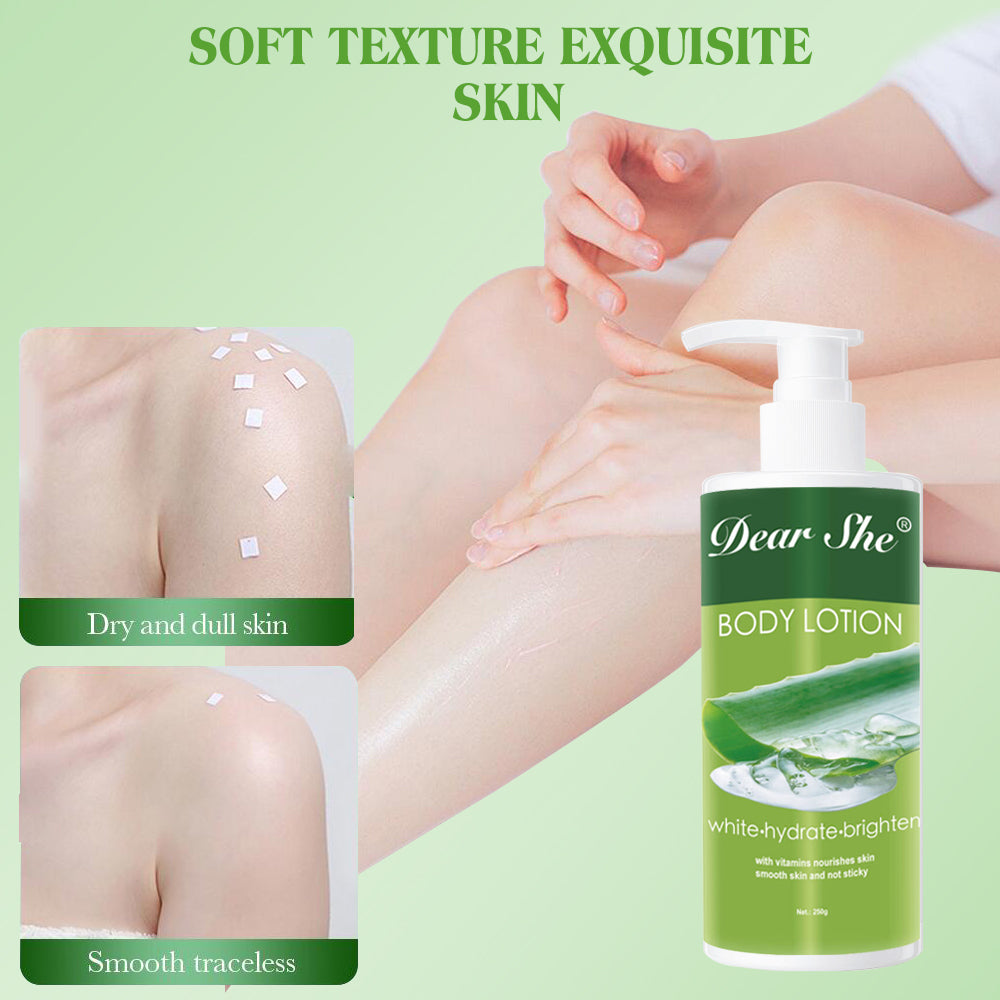 Natural plant aloe vera body lotion vitamin nourishing smooth whitening moisturizing skin cream 250g