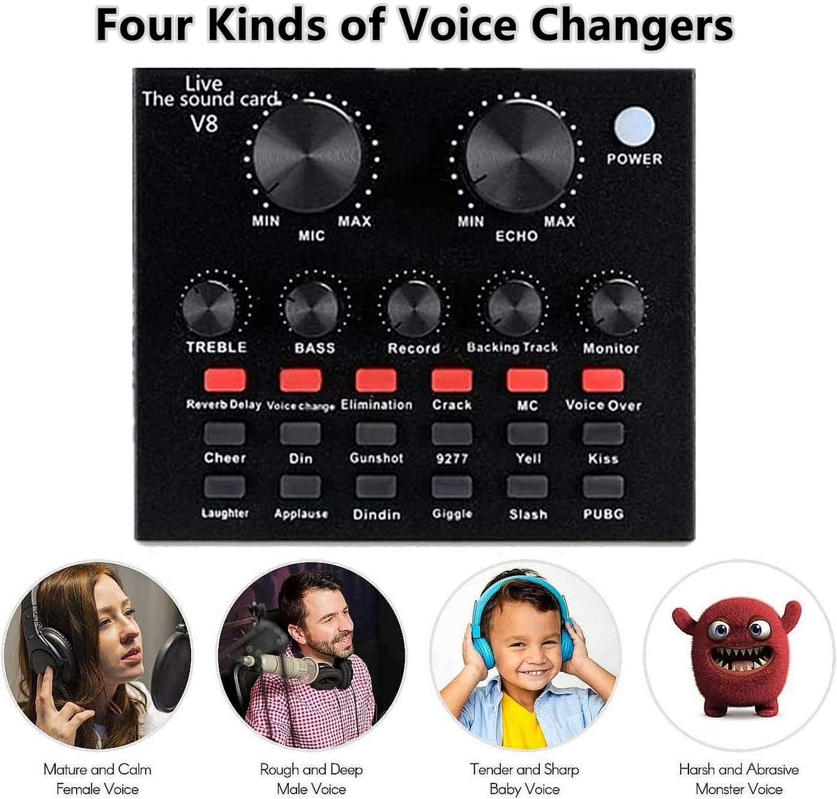 Podcast Equipment Bundle, BM-800 Mic Kit with V8 Live Sound Card