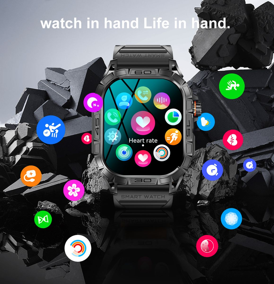 TOXIYA Smart watch for Android iPhone Multiple Sports Modes