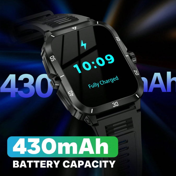TOXIYA Waterproof Smart Watch With A Crystal-Clear HD Square Screen